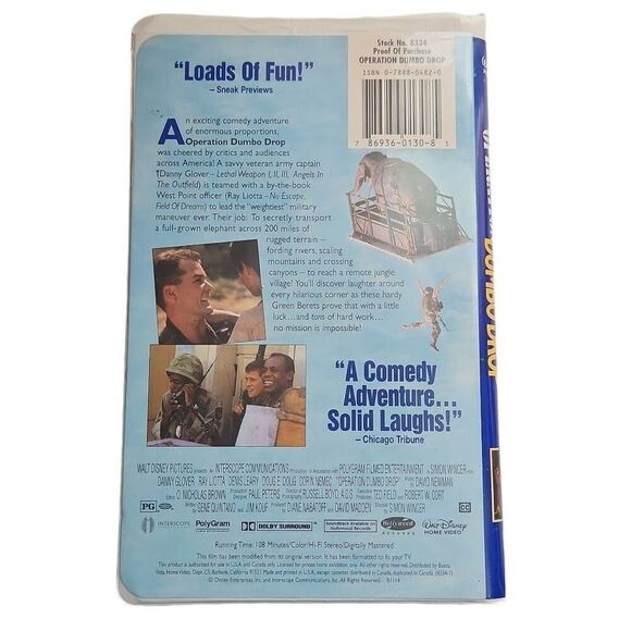 Disney Operation Dumbo Drop VHS Tape - Picture 2 of 5
